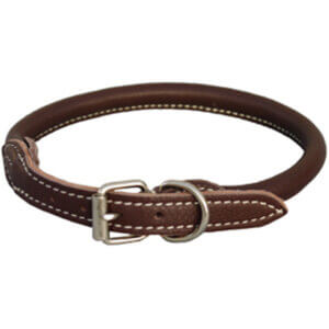 Walker rundsyet læderhalsbånd, Brun