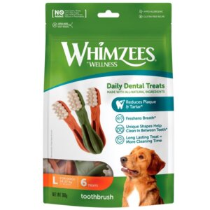 Whimzees Tandbørste tyggeben large 6 stk