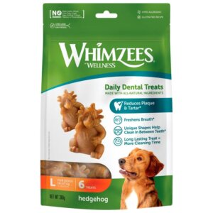 Whimzees Pindsvin tyggeben large 6 stk