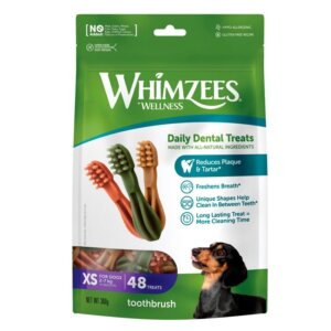 Whimzees Tandbørste tyggeben x-small 48 stk