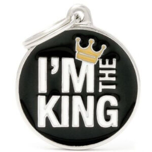 Hundetegn Charms I'm The King Big circle