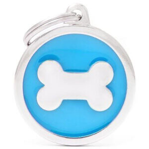 Hundetegn Classic Bone Big circle lyseblå