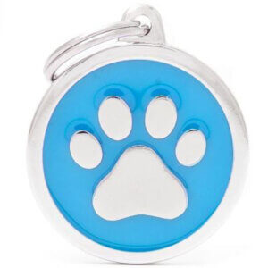Hundetegn Classic Paw Big circle lyseblå
