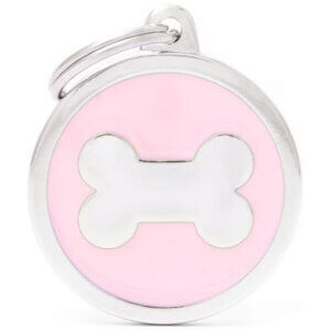 Hundetegn Classic Bone Big circle pink