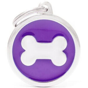 Hundetegn Classic Bone Big circle lilla