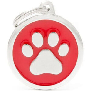 Hundetegn Classic Paw Big circle rød