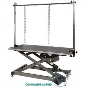 Elektrisk trimmebord 120x60cm incl. galge Sort