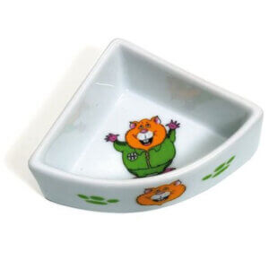 Hjørne keramik skål Hamster