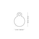 Hundetegn cirkel mål lille