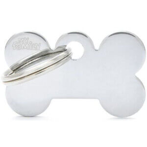 Hundetegn Basic Chrom Small bone