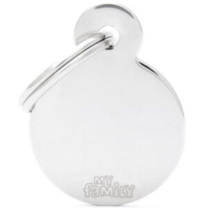 Hundetegn Basic Chrom Small circle