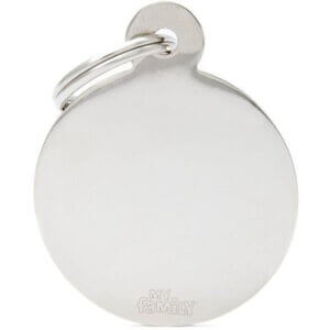 Hundetegn Basic Chrom Big circle