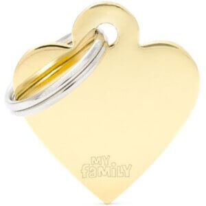 Hundetegn Basic Messing Small heart