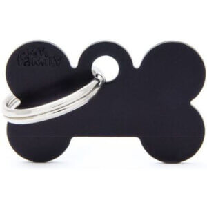 Hundetegn Basic Aluminium Small bone sort