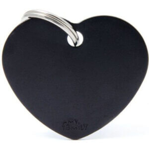 Hundetegn Basic Aluminium Big heart sort
