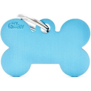 Hundetegn Basic Aluminium Big bone lyseblå