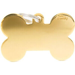 Hundetegn Basic Messing XL bone