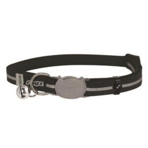 Rogz kattehalsbånd Alleycat refleks Sort 20-31cm
