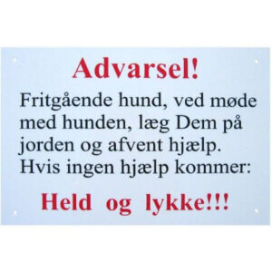 Advarsel skilt