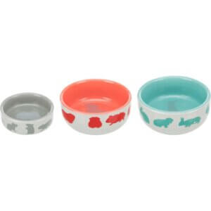 Hamster skål i keramik m motiv ass