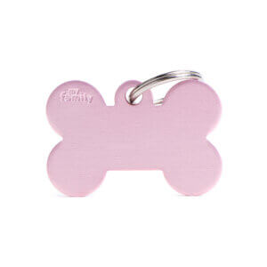 Hundetegn Basic Aluminium Big bone lyserød