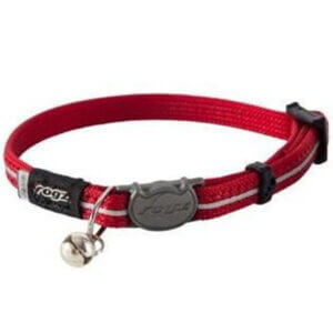 Rogz kattehalsbånd Alleycat refleks Rød 20-31cm