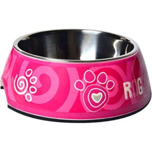 Rogz Bowl Pink Paw 700ml