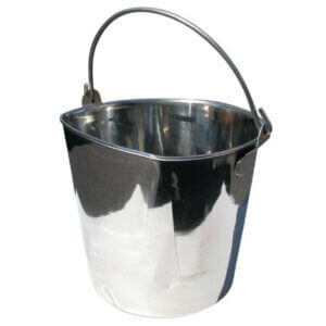 Rustfristål spand m. Flad side 0,9L Ø13cm