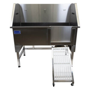 Hunde Badekar i rustfritstål med rampe