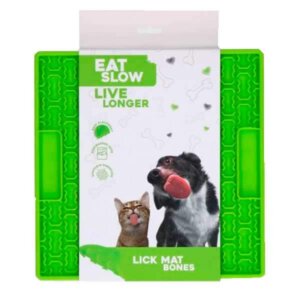 Lick Mat med sugekopper Bone