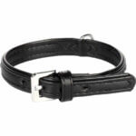 Flamingo hundehalsbånd sort med sten (2)