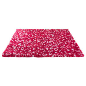 Vet bed Tæppe 75x100cm Leopard Rød